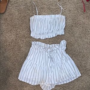 Striped two piece set